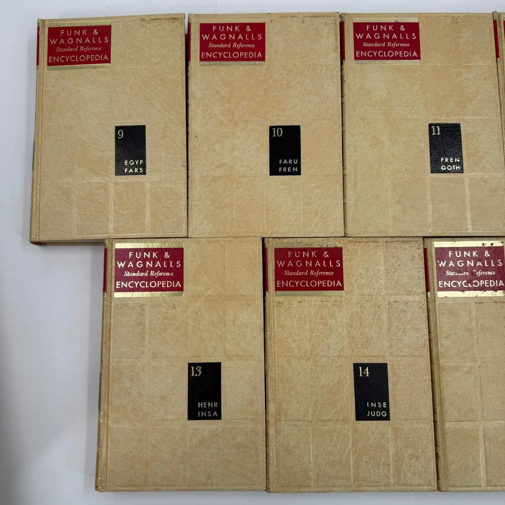 Funk & Wagnalls Standard Reference Encyclopedia Volumes 1-15 Vintage 1965 Set‎